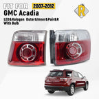 LED & Halogen Tail Light Pair for GMC Acadia (2007–2012) RH Outer & Inner