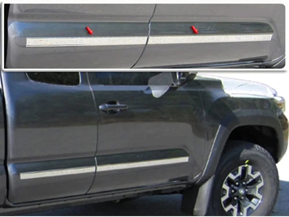 4pc. Luxury FX Stainless Molding Inserts for 2016-23 Toyota Tacoma Access 5' Bed