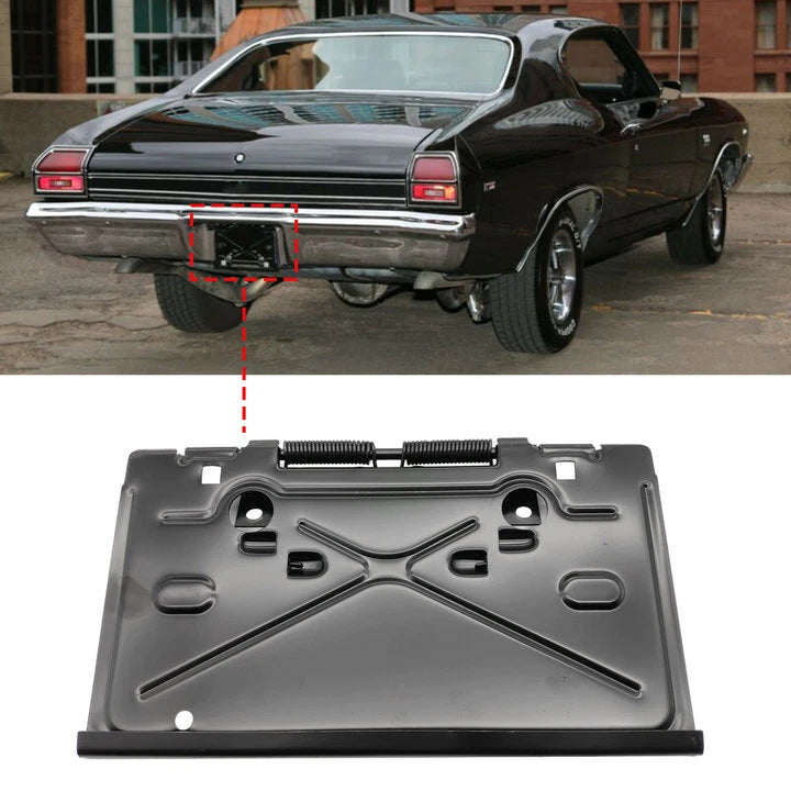 Rear License Plate Bracket with Hinge for Chevelle Monte Carlo Impala (V8)