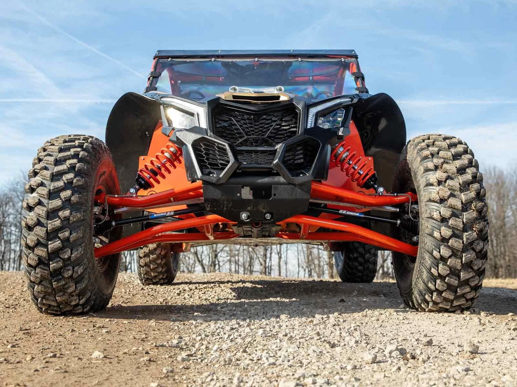 SuperATV Atlas Pro 2" Offset A-Arms for Can-Am Maverick X3 (2017–2023) - Orange