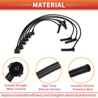 6X Spark Plug Wire Ignition Coil Cable No.XU2Z12259FA for Ford Explorer (2002–2005)