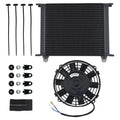 30 Row Oil Cooler with 7" Slim Pull Fan for Universal Modified Vehicles