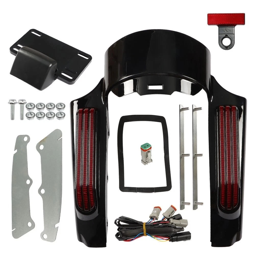 Rear Fender Fascia with LED Light Kit for Harley Touring Electra Glide Road King (2014–2022)