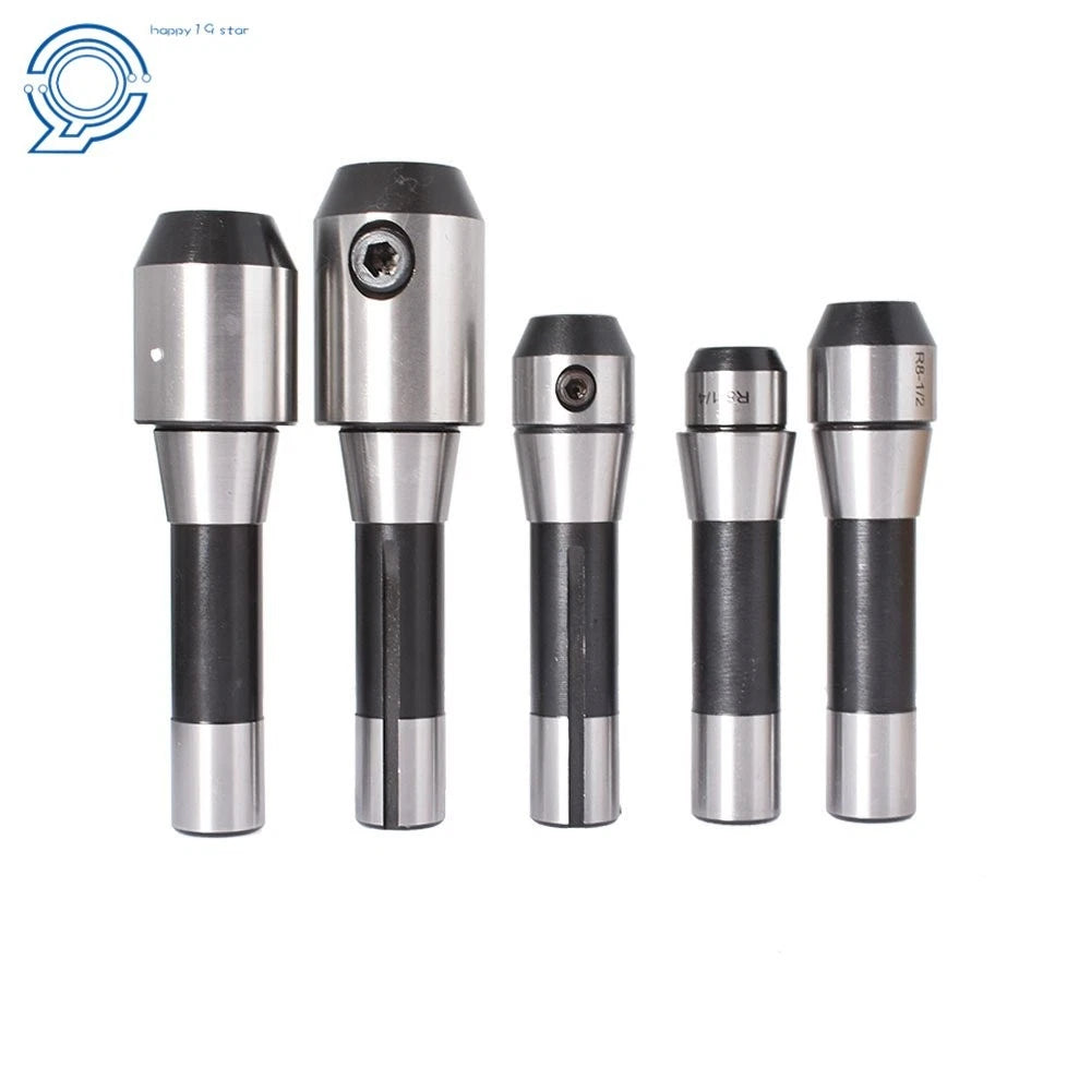 End Mill Holder Set 1/4" 3/8" 1/2" 5/8" 3/4" R8 Adapter (5 Pcs Kit)
