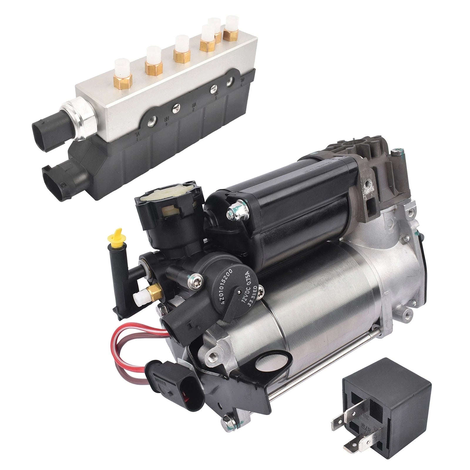 Air Suspension Compressor Pump + Valve Block for Mercedes W220 (1999-2006)