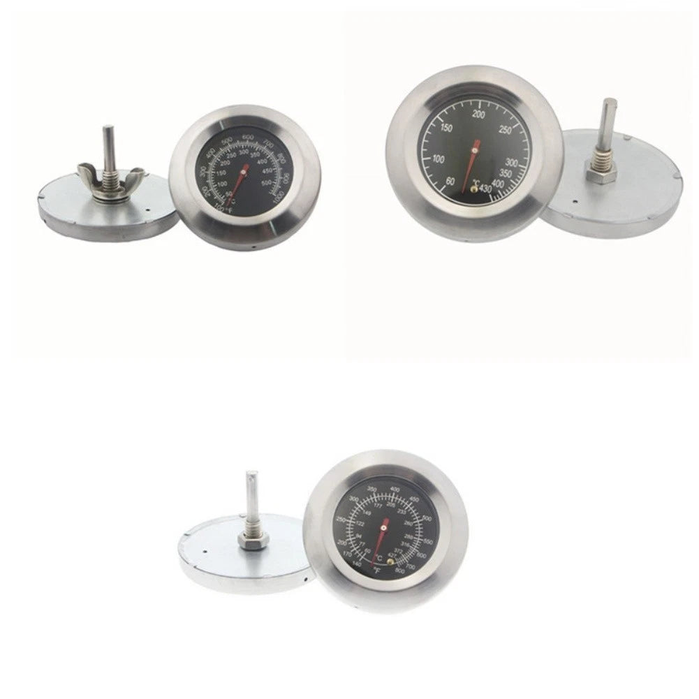 Barbecue Thermometer for Oven and Grill (Stainless Steel, Bimetallic)