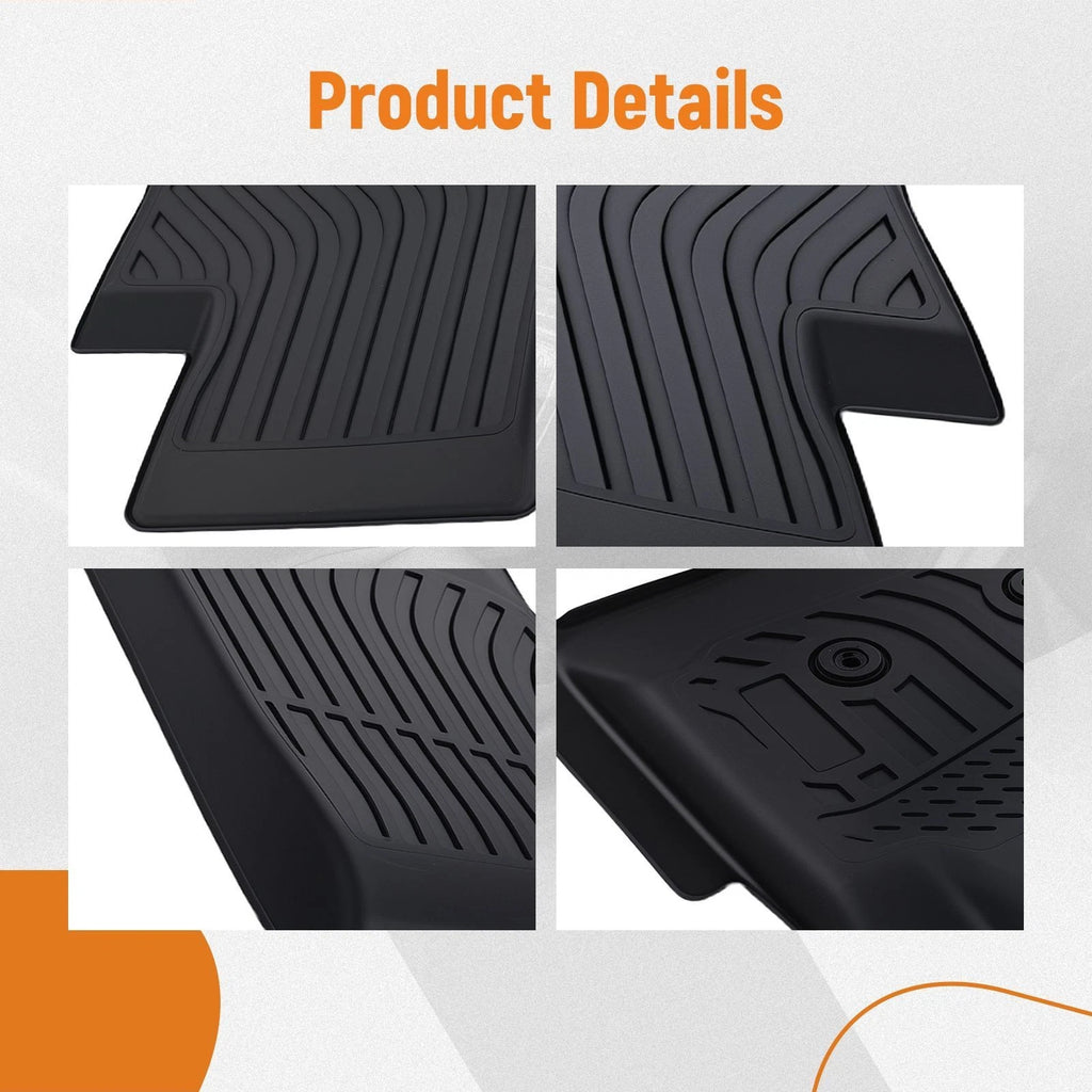 Set of 4 All Weather Rubber Floor Mats for Chevy Colorado Crew Cab (2015–2022)