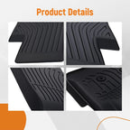 Set of 4 All Weather Rubber Floor Mats for Chevy Colorado Crew Cab (2015–2022)