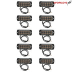 Set of 10 LED Emergency Strobe Lights for Car