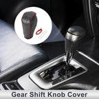 Gear Shift Knob Cover for BMW 3 Series (2004–2012) Black Carbon Fiber Red
