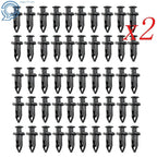 Set of 100 Plastic Rivets for Auto Fender Bumper Clips (Universal)