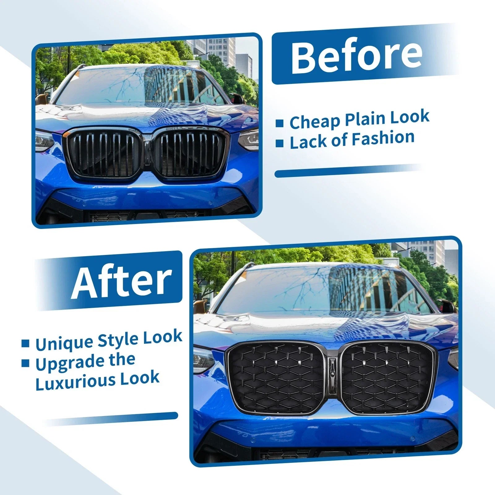 Front Upper Bumper Grille for BMW X3