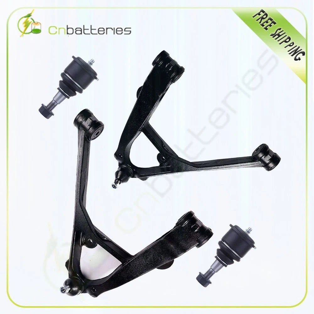 Set of 4 Front Lower Control Arms & Upper Ball Joints for Tahoe Sierra Silverado 1500 (2007–2014)