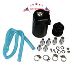 Oil Catch Can Tank Filter Kit for Universal Engine (Aluminum)