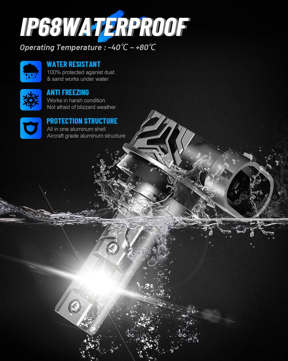 H11 LED Headlight Bulb for (6500K Cold White)
