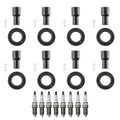 Set of 8 Iridium Spark Plugs & Coil Boots for Lexus LS460 LS600h (2007–2017)
