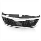 Painted Black Mesh Upper Grille w/Badge Slot + Chrome Moulding for Sorento (2014–2015)