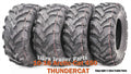 Set of 4 ATV Solid Mud Tires 25X8X12 25X10X12 for Arctic Cat 450/Thundercat (2010–2016)
