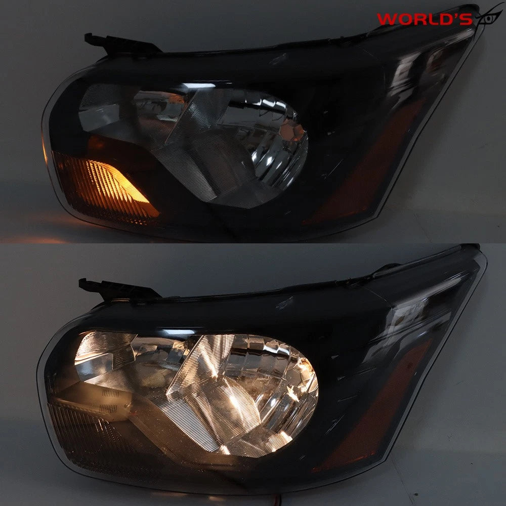 Halogen Black Headlight for Ford Transit 150 250 350 (2015–2021)