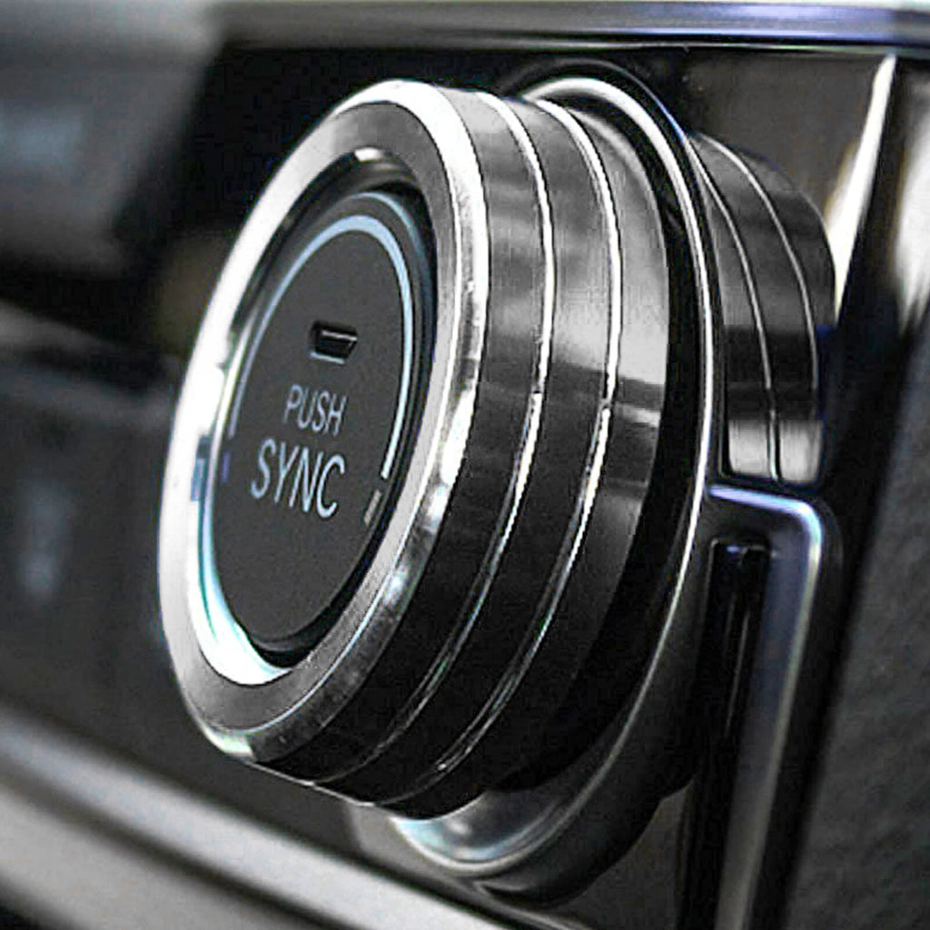 Anodized Silver AC Climate Control Ring Knob Covers for Honda Civic (2016-2021)
