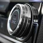 Anodized Silver AC Climate Control Ring Knob Covers for Honda Civic (2016-2021)