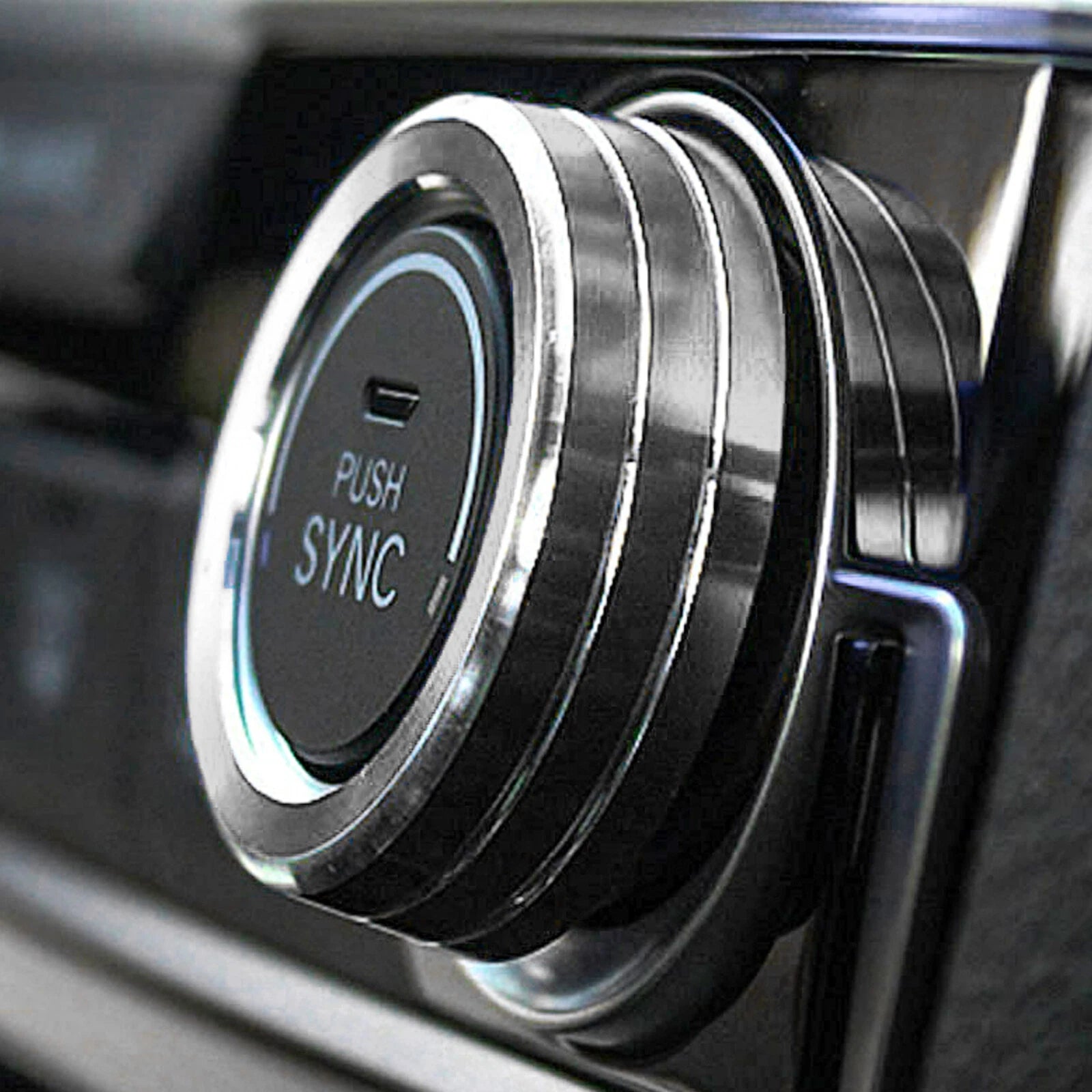Anodized Silver AC Climate Control Ring Knob Covers for Honda Civic (2016-2021)