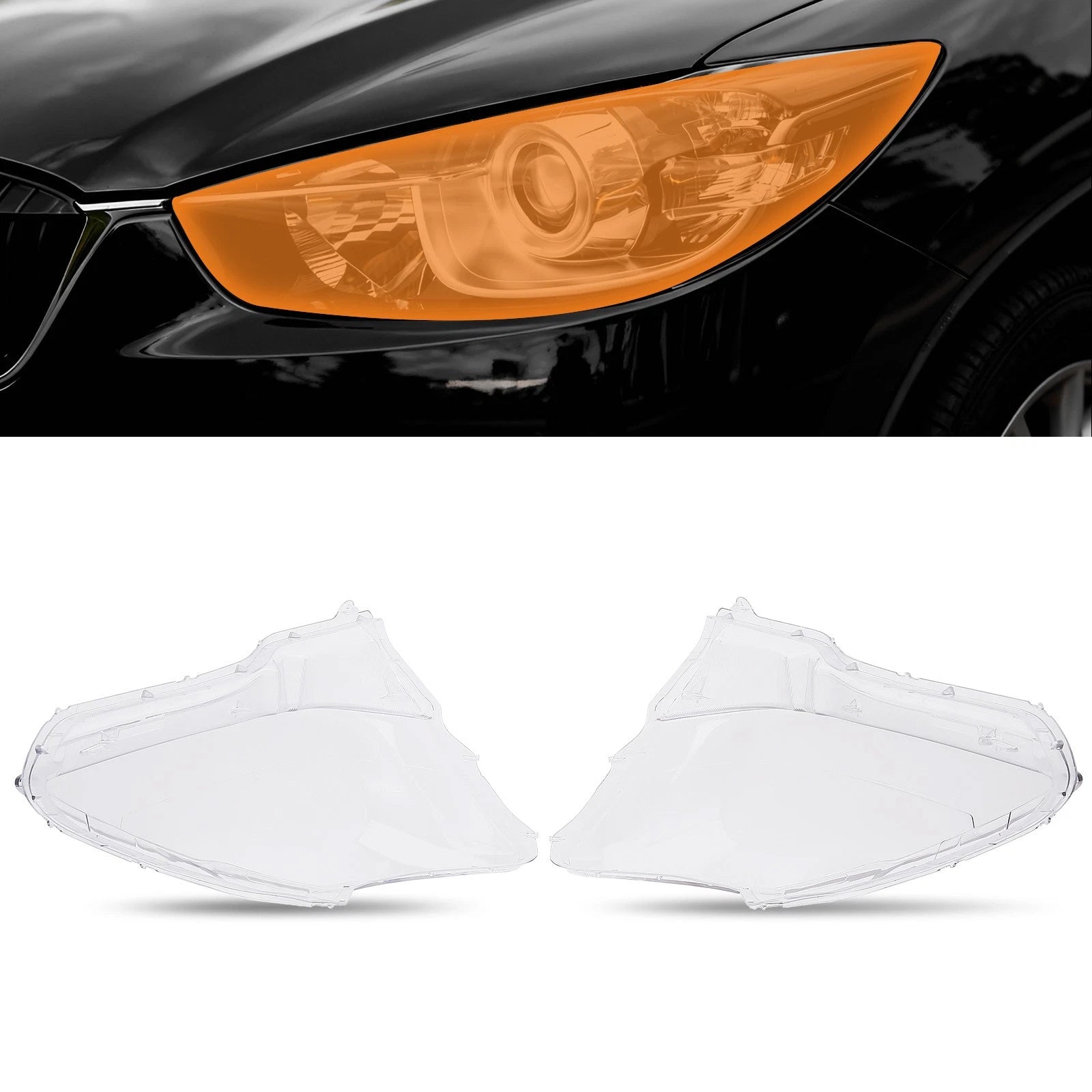 Polycarbonate Headlight Lens Cover Pair for Lexus IS 2006–2013 Clear