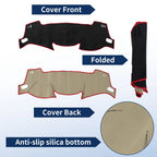 Dash Cover for Nissan Qashqai J11 (2014–2020) Flannel Black Red Edge Set