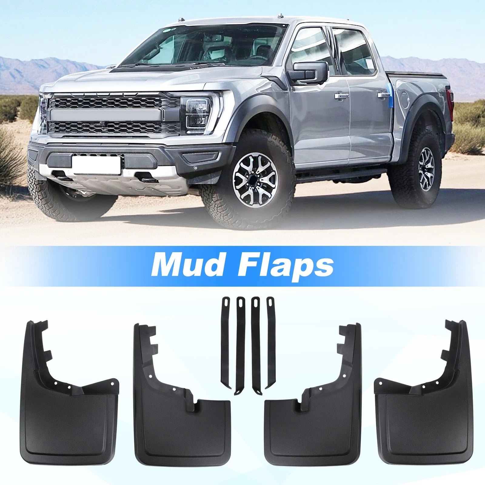 Set of 2 Splash Guards Mud Flaps for Ford F-150 (2021–2025) ML3Z16A550AA