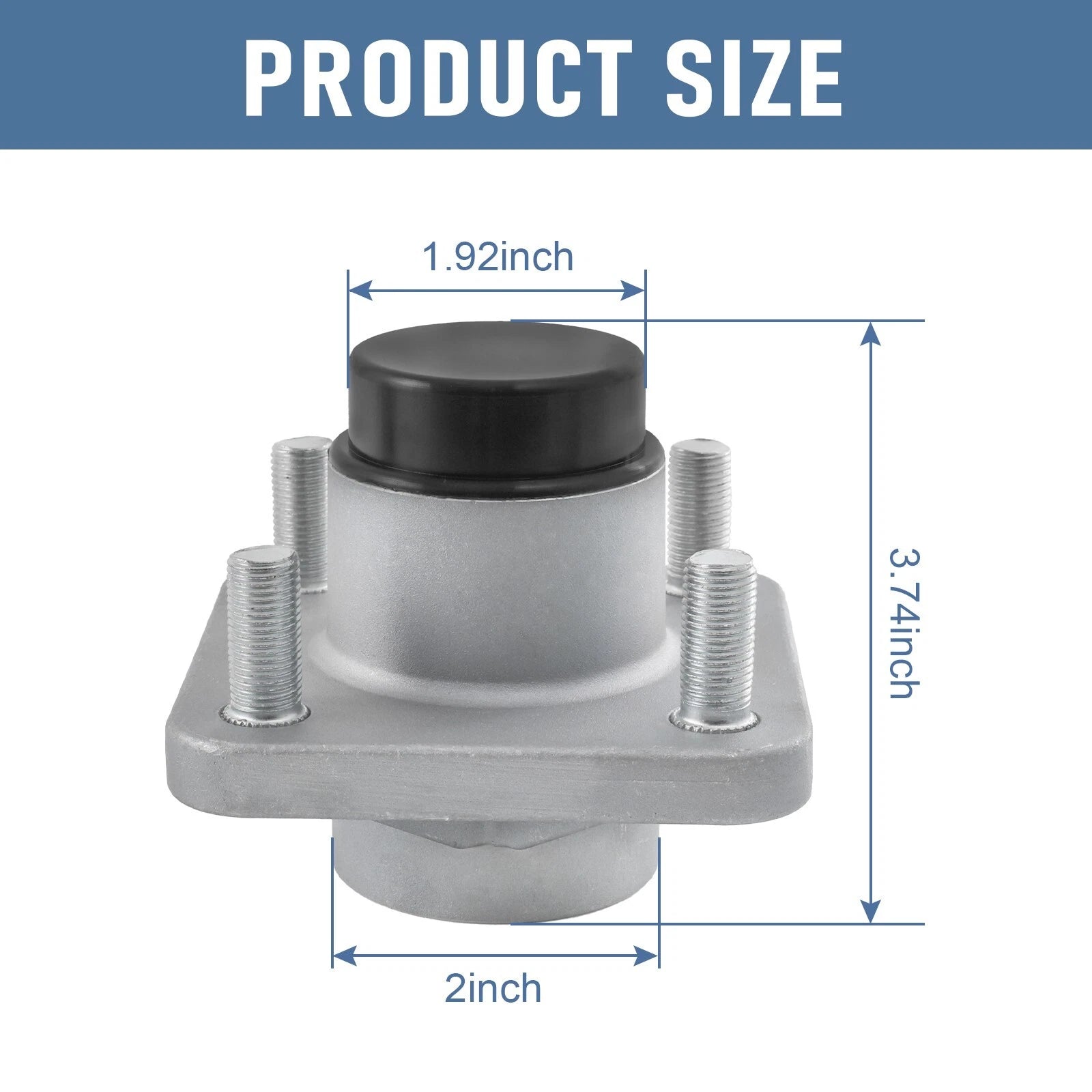 2X Front Wheel Hub Assembly for Club Car DS & Precedent (2004-2023)