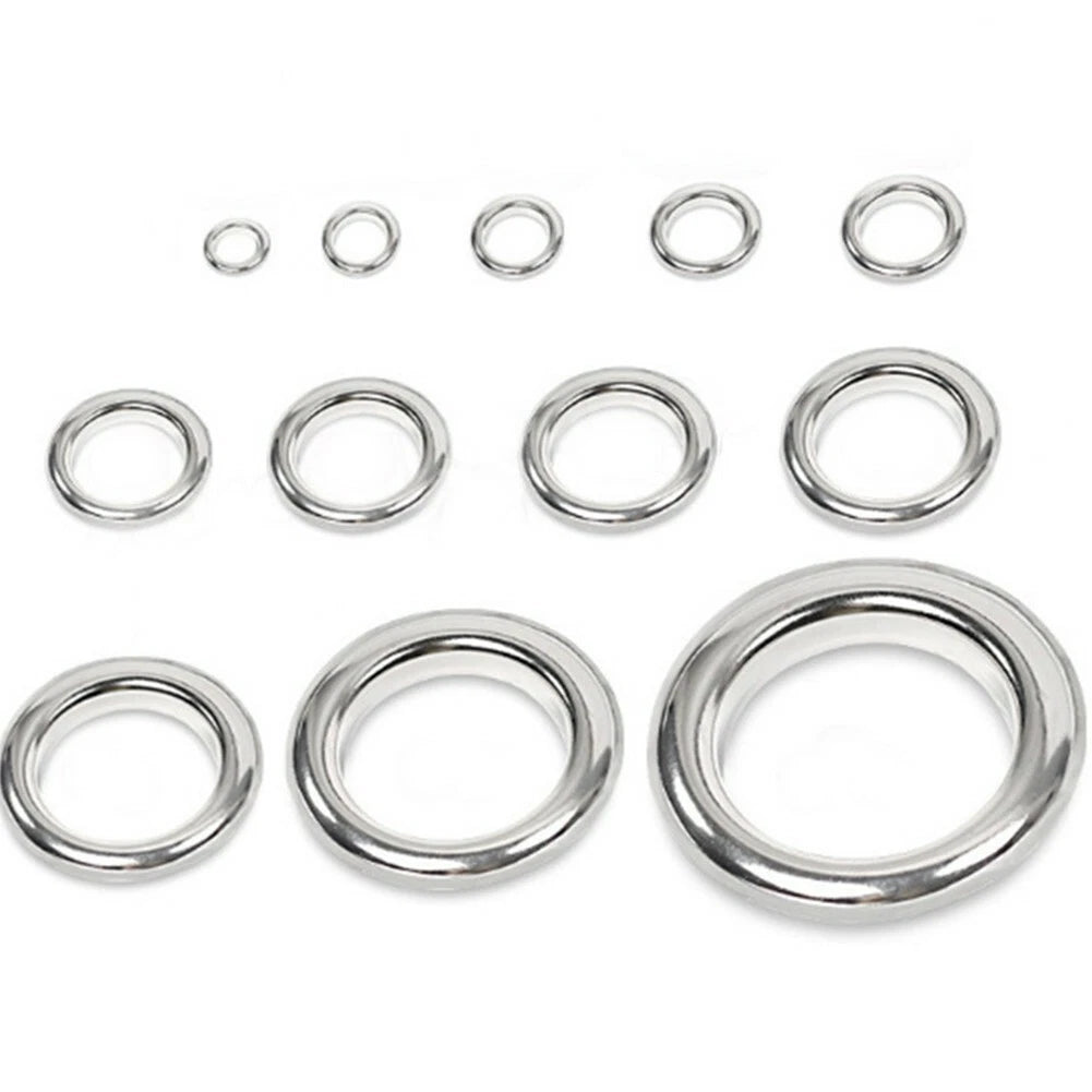 50 Snap Rings for Fishing Lures Tackle Connector (Solid Stainless Steel)