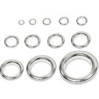 50 Snap Rings for Fishing Lures Tackle Connector (Solid Stainless Steel)