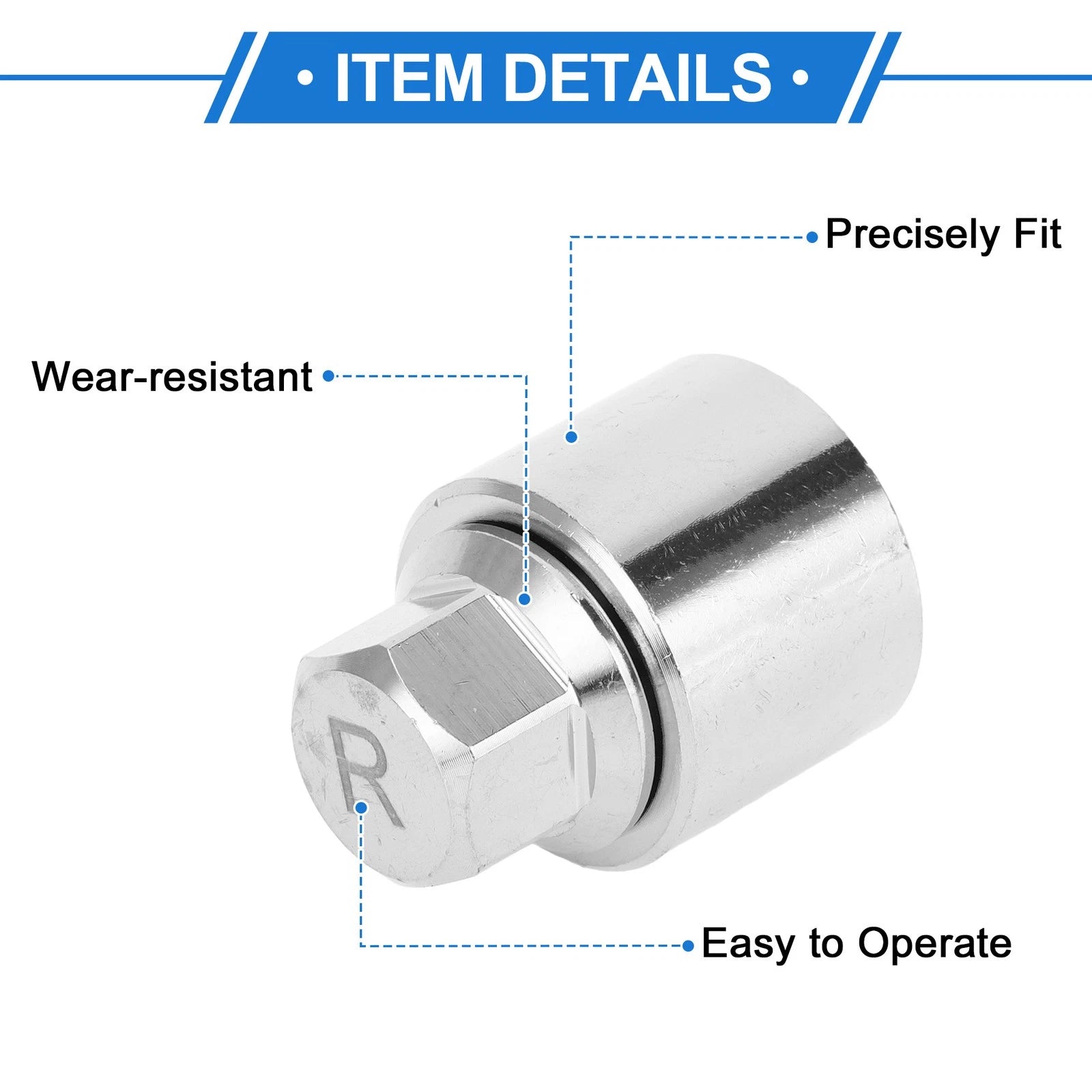 Type R Wheel Lock Lugnut Antitheft Screw Nut Removal Key Socket for Skoda VW 