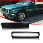 2X Smoked White Front & Rear Bumper Side Marker Lights for BMW E30 E34