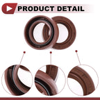 2X Oil Seal Rotary Shaft Seal FKM Rubber 22x35x10mm for Various Models