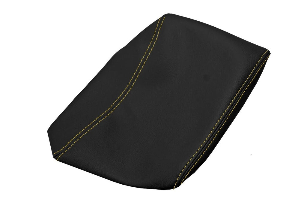 Leather Console Lid Armrest Cover for Acura Integra (1994–2001) Yellow Stitch
