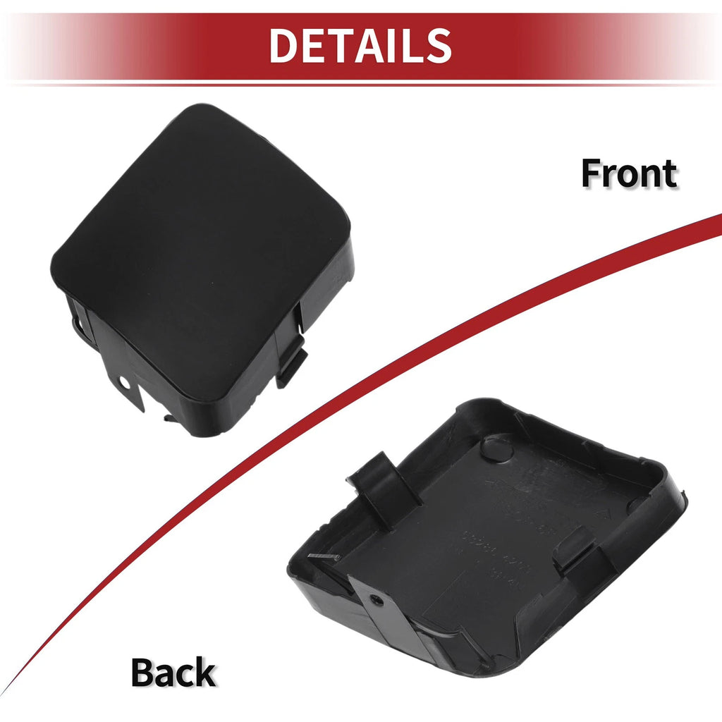 Set of 2 Front Tow Hook Cover Caps for Toyota RAV4 (2006–2008) No.5328642931 Black
