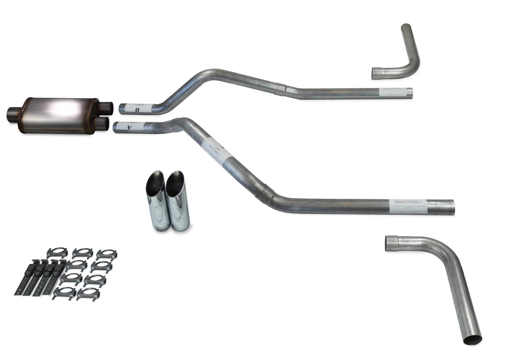 Dual Exhaust Kit for Chevy Blazer (1992–1994) - 2.5" Stainless Muffler Tips