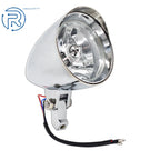 Chrome Headlight Visor for Bobber Chopper Dyna (12V)
