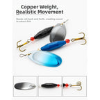 5PCS Spinner Bait Lures with Treble Hook for Fishing