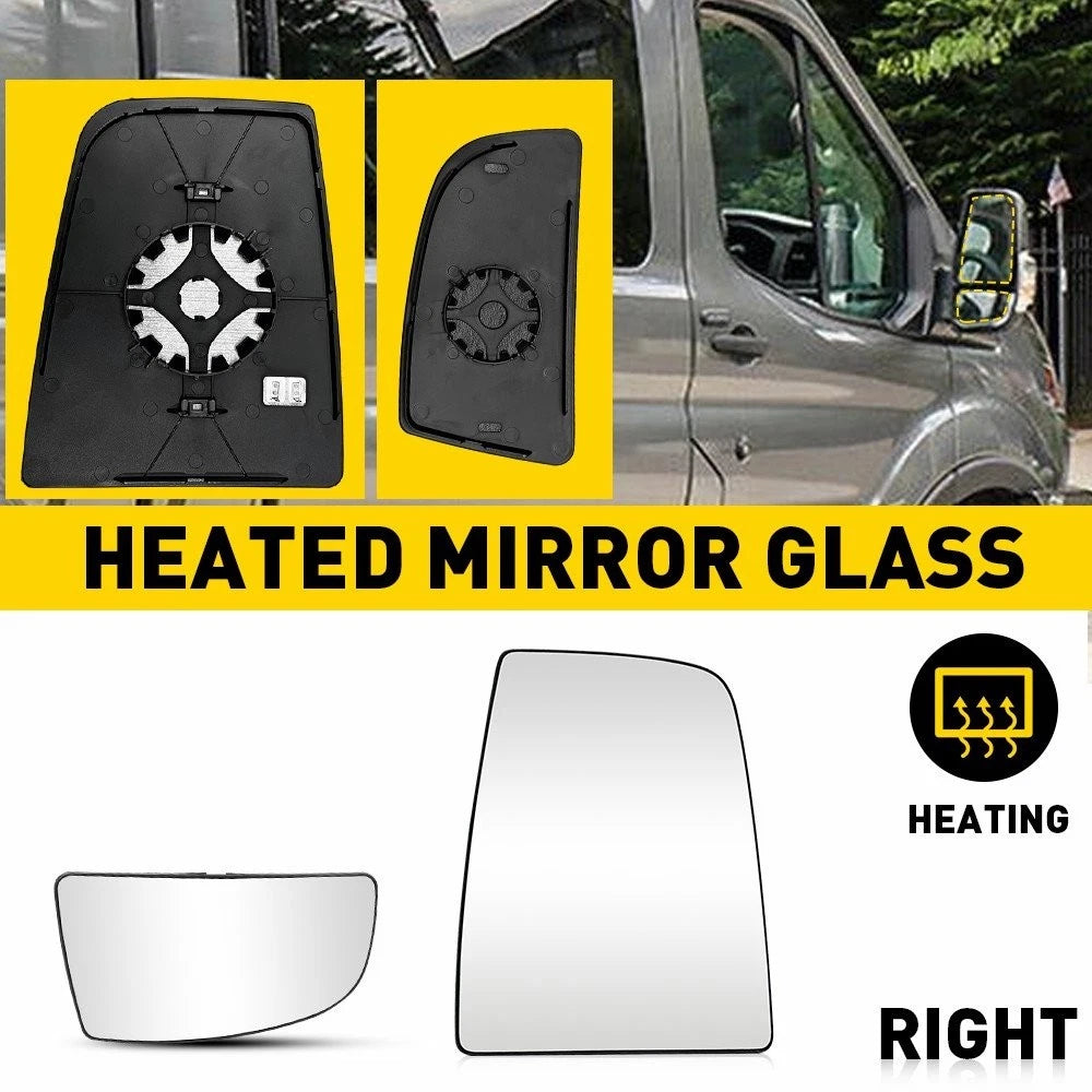 Mirror Glass Upper & Lower Right for Ford Transit Van 150 250 350 (2015–2023)