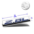 2.8L Polished Metal 3D Decal Emblem for Volkswagen Saab