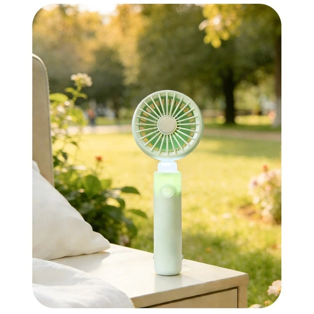 Handheld Fan USB Rechargeable with Night Light and 3 Velocity Modes