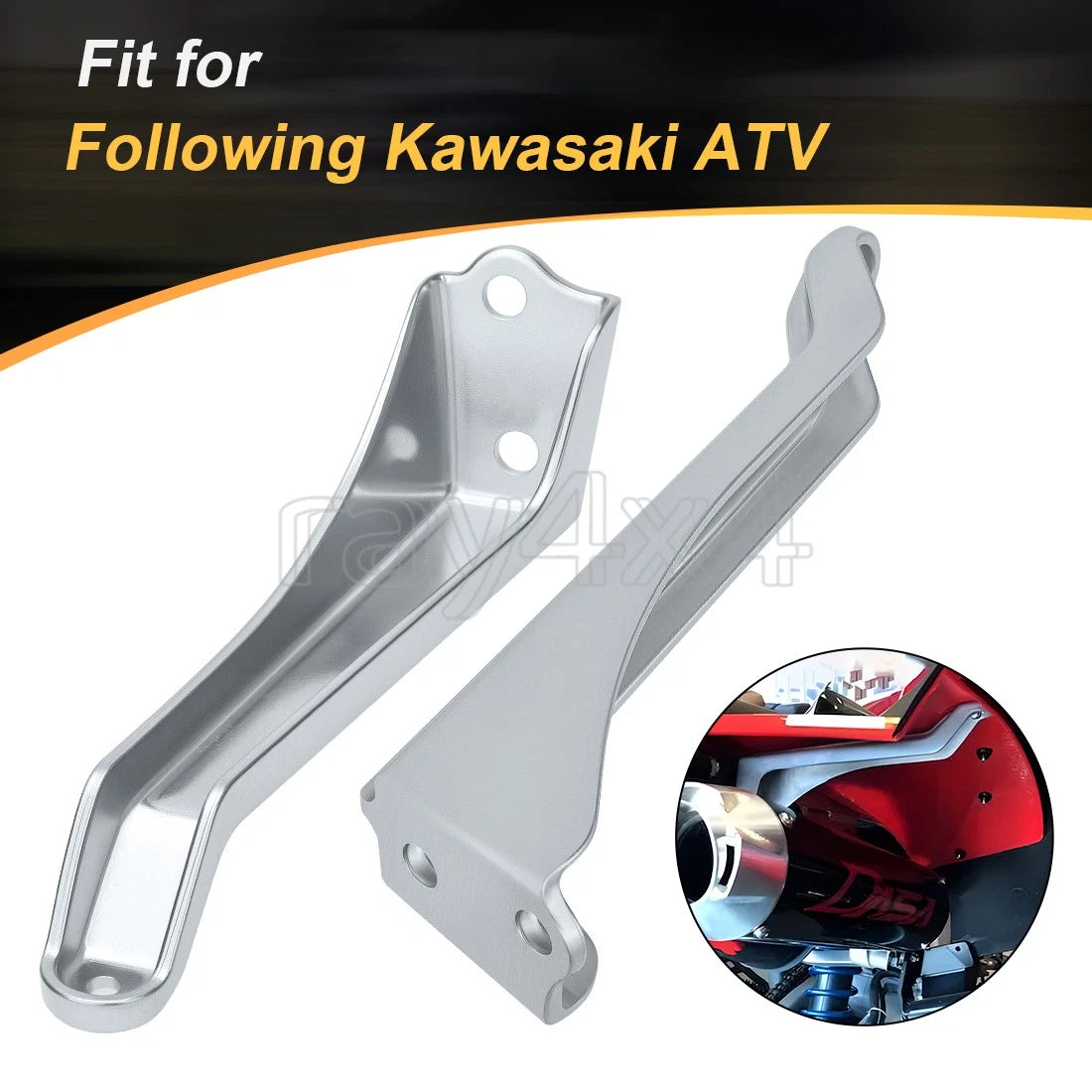 Set of 2 Rear Fender Bracket Stays for Kawasaki KFX450R (2008–2014)