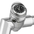 Chrome Handlebar Mount Clock for Harley Motorcycle (Fits 1 1/4")