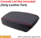 Leather Synthetic Console Armrest Cover for Acura Integra (1994–2001) Red Stitch