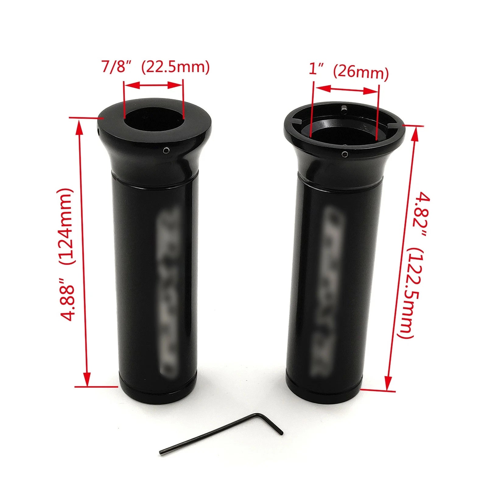 Custom 22mm Handlebar Grips for Suzuki GSX-R 600 750 1000 Hayabusa (2001–2023)