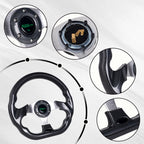 13" Racing Steering Wheel with Hub Adapter for Ford Mustang (1984–2004)