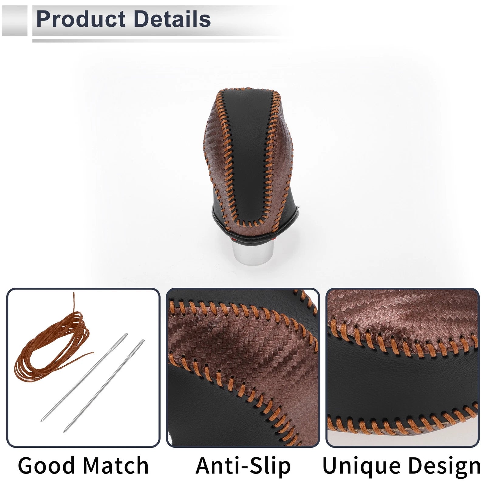 Gear Shift Knob Cover for Subaru Impreza (2017–2023) Brown Carbon Fiber