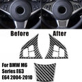 3X Carbon Fiber Steering Wheel Covers for Six Series